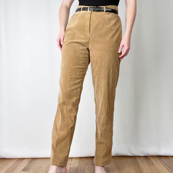 Vintage Corduroy High Waisted Straight Leg Trouser Pants Country Western Funky - Picture 7 of 7